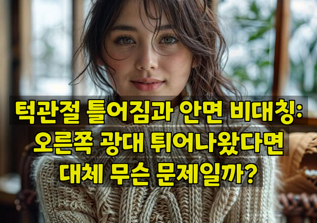 턱관절 틀어짐과 안면 비대칭: 오른쪽 광대 튀어나왔다면 대체 무슨 문제일까?