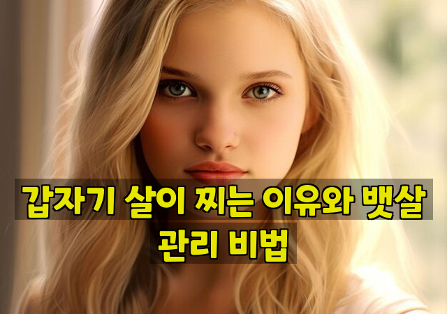 갑자기 살이 찌는 이유와 뱃살 관리 비법